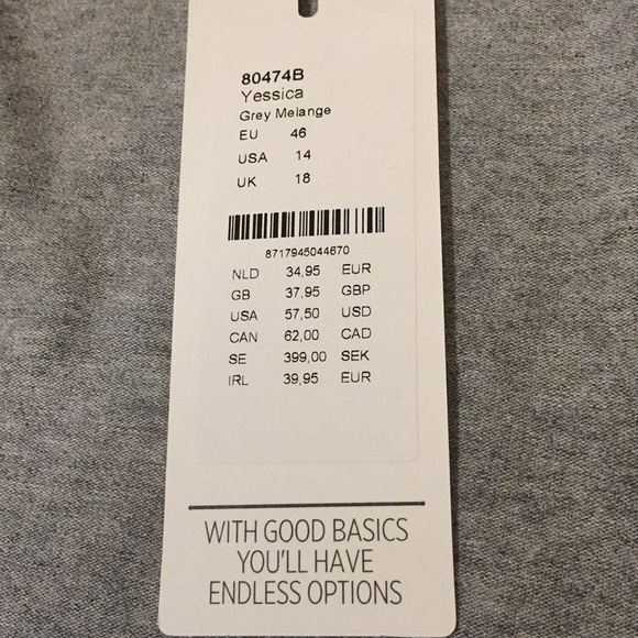 Ladies Basic By Yest Yessica Grey Melange Cardigan Sweater 80474B Size 14 - Picture 10 of 15